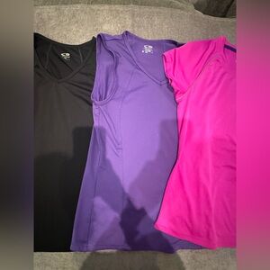 Champion Women's Activewear Tops Bundle in Black, Purple, and Pink